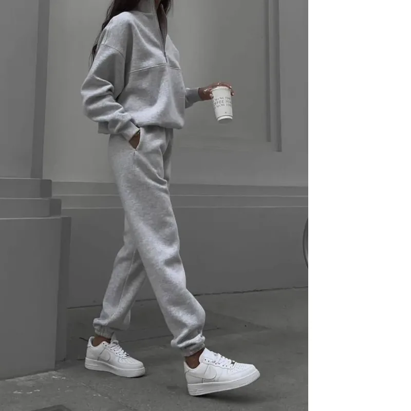 Autumn and Winter New Fresh Women's Clothing Explosion Amazon Casual Fashion Thick Long-sleeved Sweatshirt Sports Women's Suit