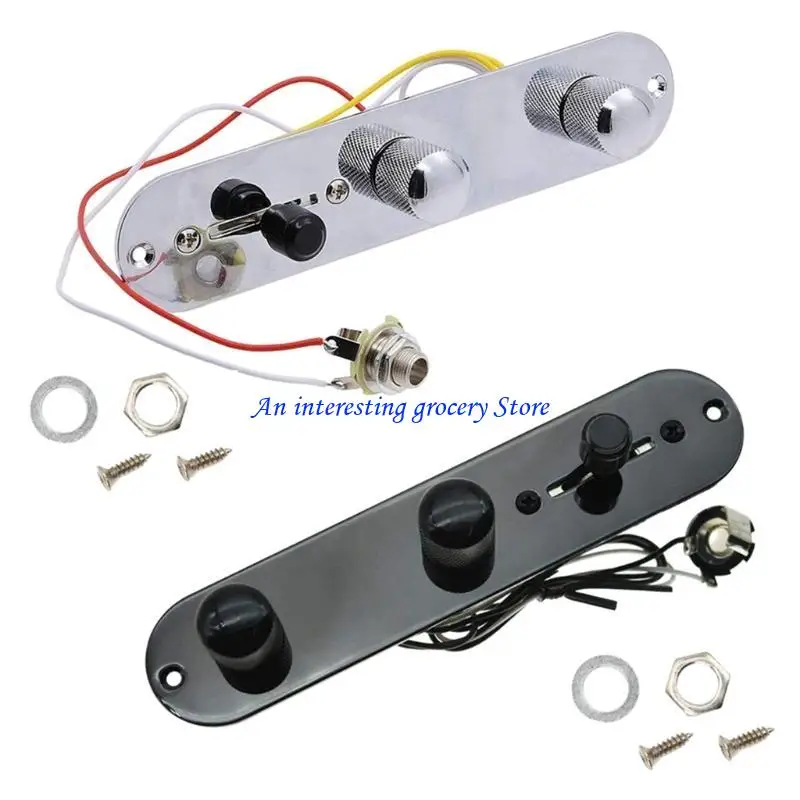 652d Gitarrenkontrollplatte geschnitzte Zinklegierung 4 Löcher Volumen Gitarrensteuerplatte Ersatzteile für -Bassgitarren – Detail 1
