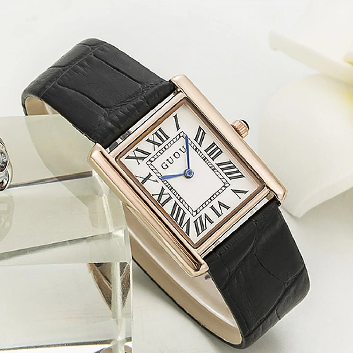 

TOP Authentic Korean Edition Watch Rectangular Belt Retro Rome Scale Quartz Watch Wholesale