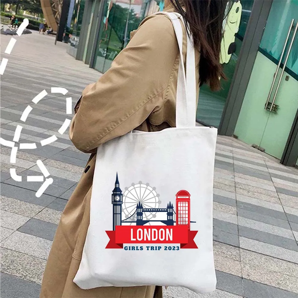 London Bridge Big Ben England Flag Map Shoulder Shopping Canvas Tote Bag Landscape Skyline United Kingdom British Women Handbags shoulder bag,ladies handbag,canvas bag