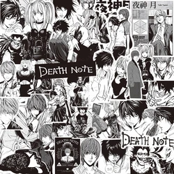 Death Note Black & White Anime Stickers - Classic Cool Manga Decals (65PCS)