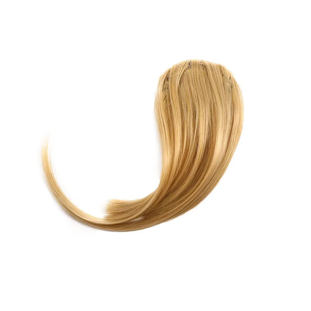 Description Picture 5 of itemSynthetic Clip In High Temperature Fiber Hair Extensions Full Cover Hairpiece Linen Fake Bangs Top Hair Bangs 3D Air Bangs