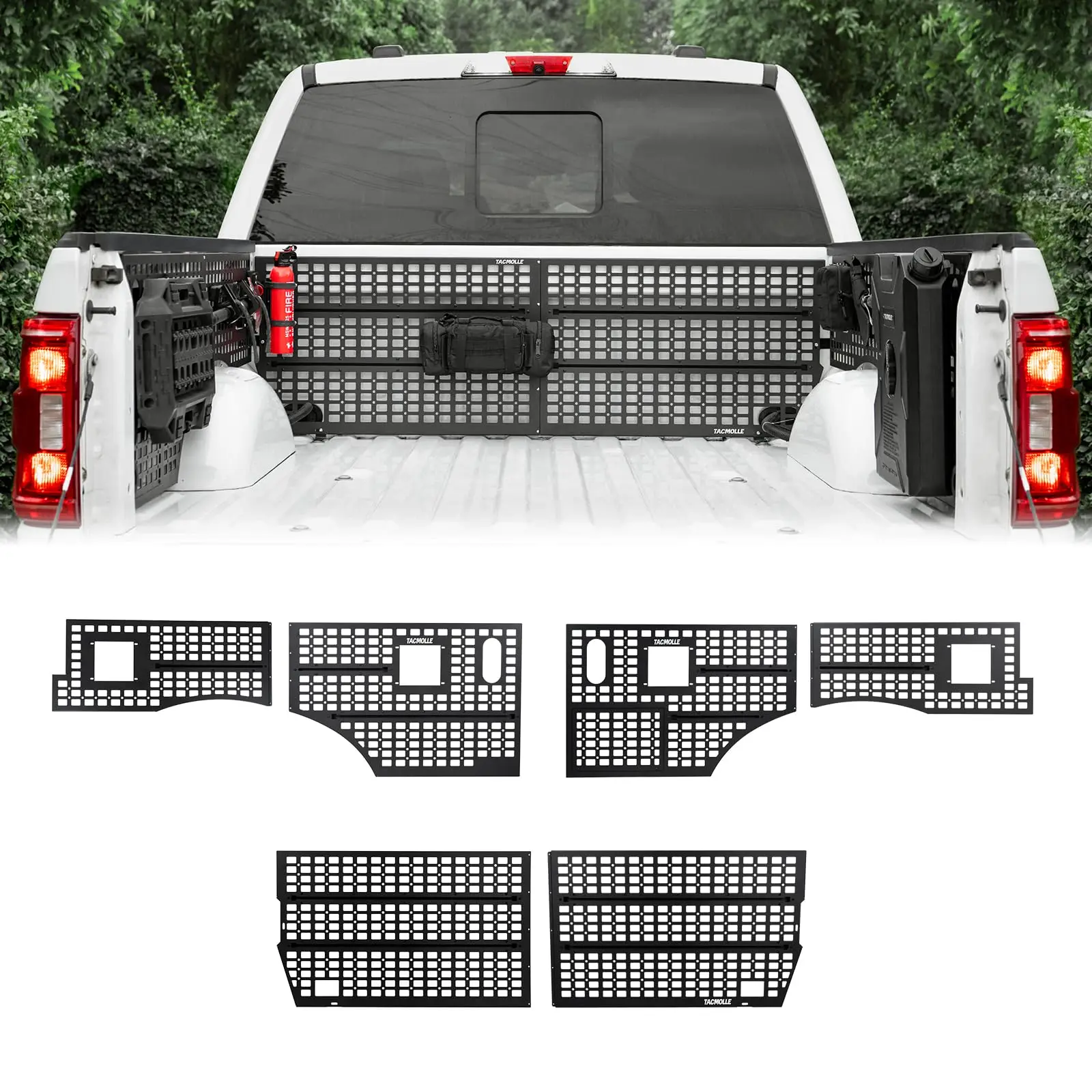 thumbnail image 2 of Haofy Aluminum Truck Bed Molle Panel, L Track Cargo Organizer 2 of 12