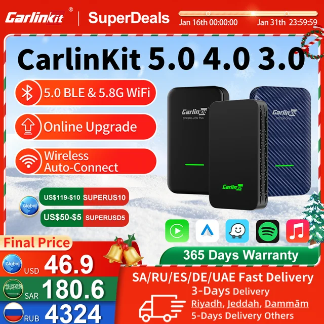 CarlinKit 5.0 4.0 3.0 CarPlay Wireless Dongle Activator Auto-connect For  Audi Porshe Benz VW Volvo Toyota Plug&Play MP4 MP5 Play - AliExpress