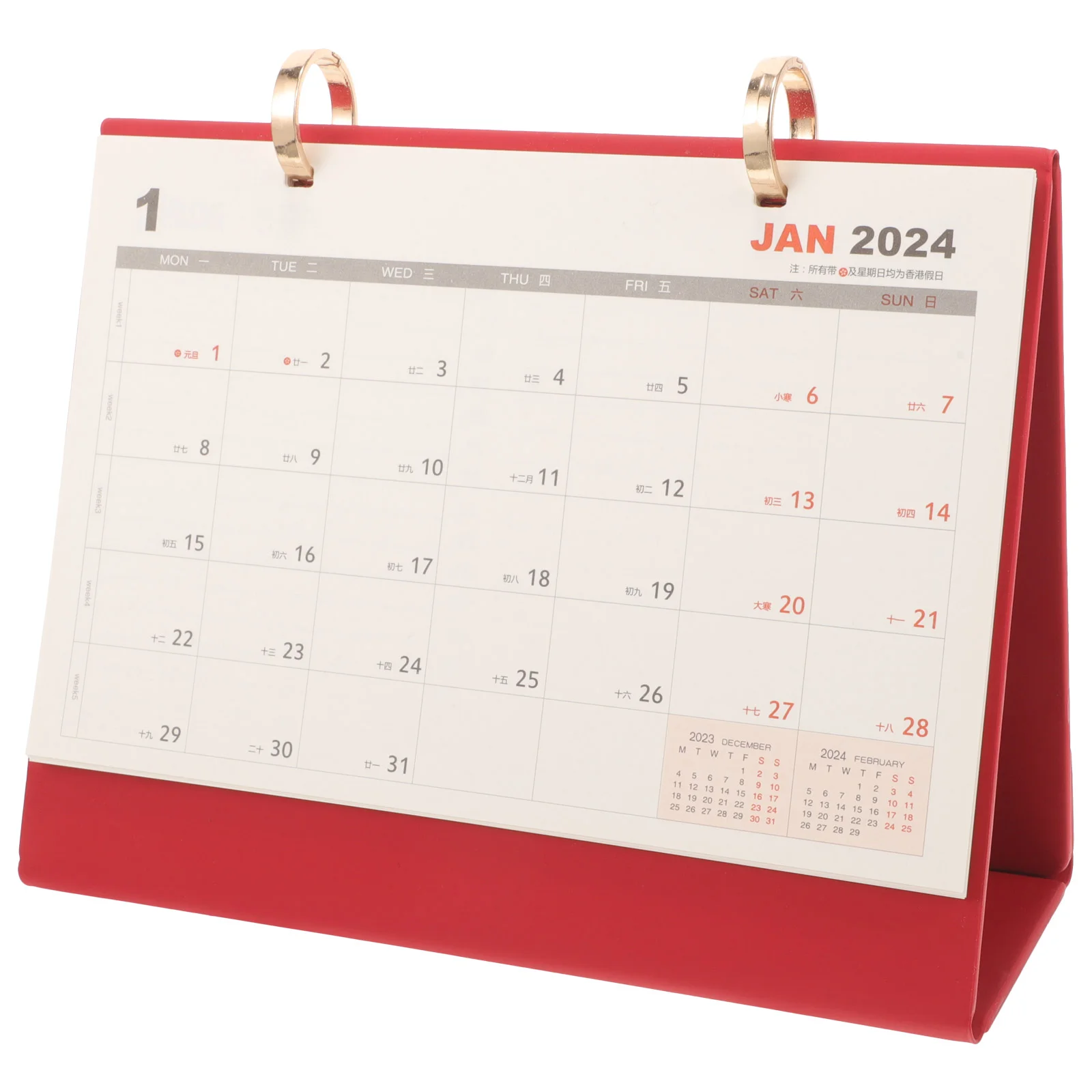 

Desk Calendar Paper Decor Portable English Desktop Calendar For Office Year Frame Double Ring Calendar Desktop Decor