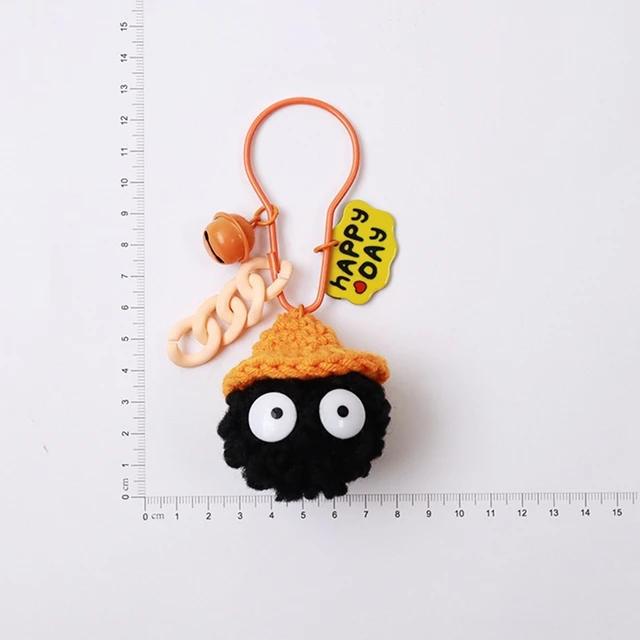 Spirited Away Plush Keychain Toys Miyazaki Hayao Totoro Fairydust Susuwatari Doll Girl Bag Pendant Key Ring Toys for Kids 4