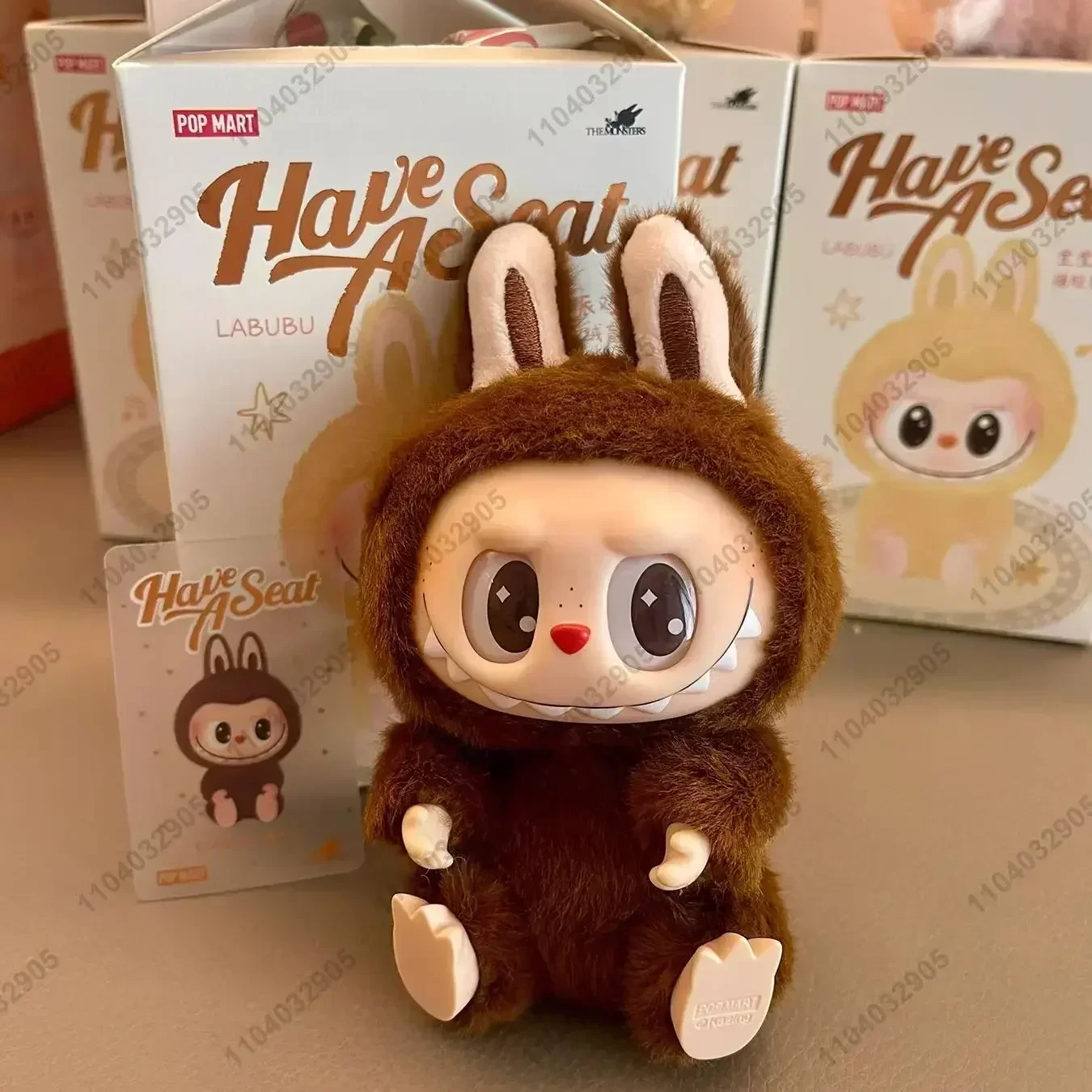Labubu Kawai Figurine Bag Charm Bag Pendant The Have a Seat Secret Edition Box Toy Vinyl Plush Doll