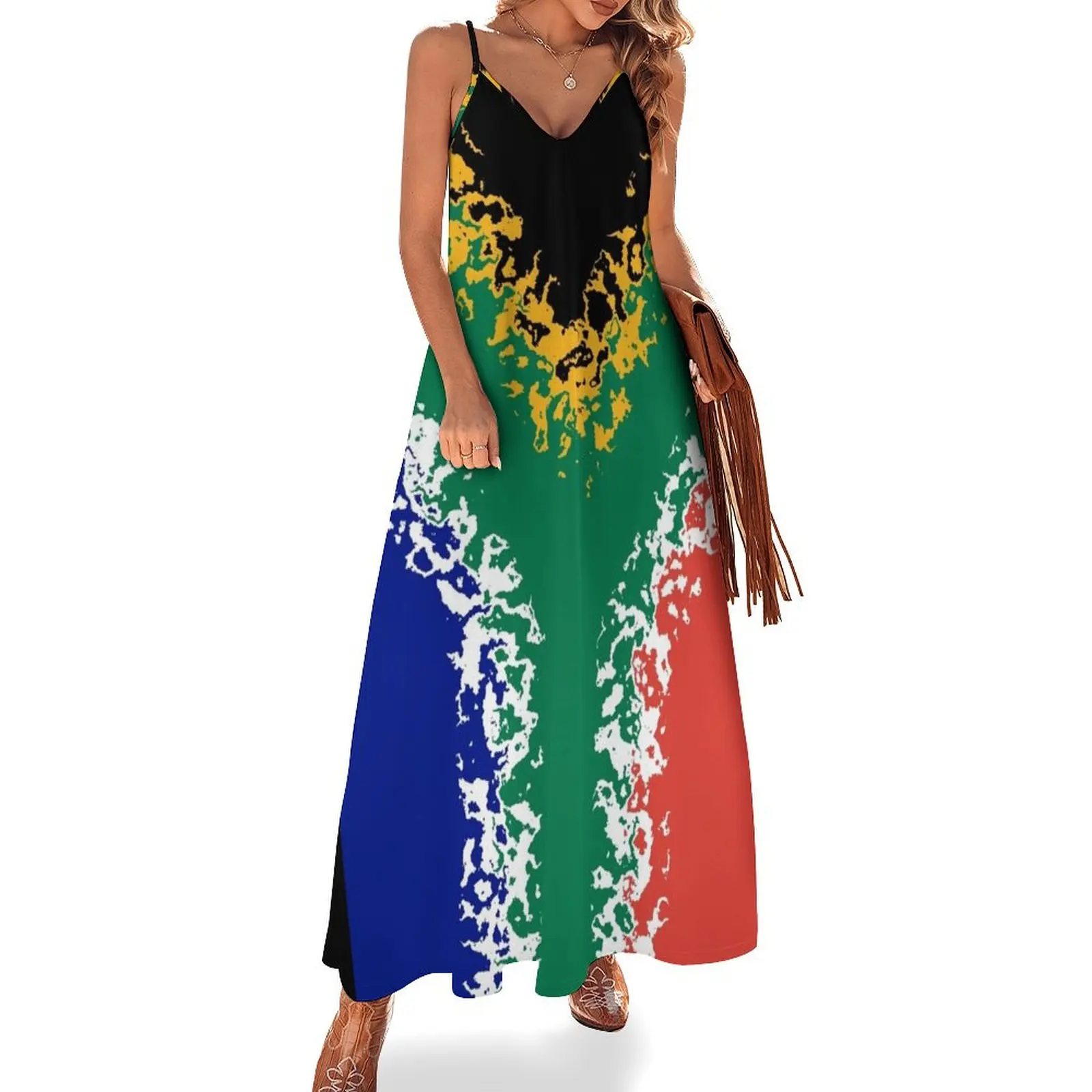 

South African Flag Sleeveless Dress Bridesmaid dress woman womens clothing