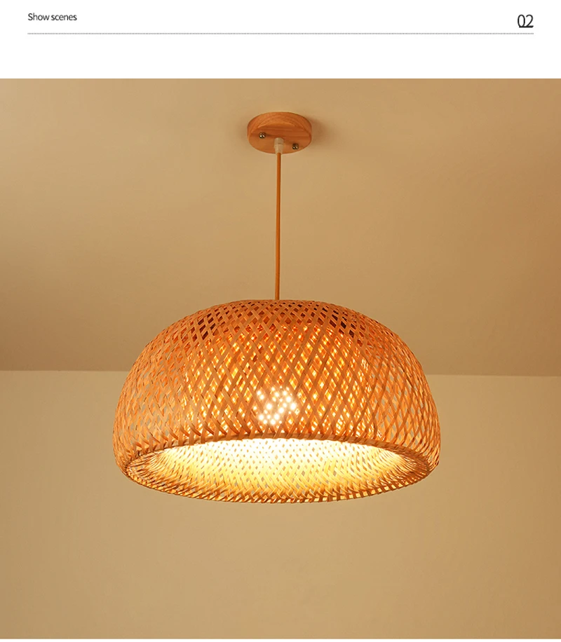 Bamboo Pendant Lamp Hand Knitted Chinese Style Weaving Hanging Lamps 18/19/30cm Restaurant Home Decor Lighting Fixtures home depot pendant lights