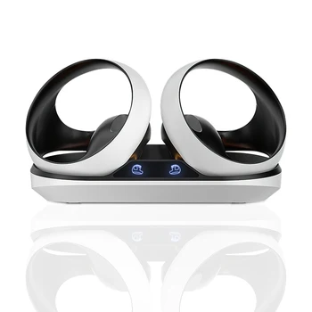 PS VR2 용 핸들 충전 도크, 디스플레이 조명 포함, PSVR2 용 게임패드, 게임 핸들, 간단한 2 인용 충전기 액세서리