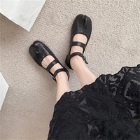 Designer Split Toe Flats Shoes Buckle Strap Women Comfort Bottom Ballerina Shoes Soft Leather Solid Outdoor Footwear - Image 3