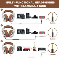 Oneodio Wired HiFi Headphones Professional Studio DJ Headphones With Mic Over Ear Hi-Res Headset Monitoring For AMP Guitar Phone - Image 5