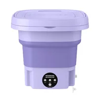 Mini-lave-linge pliable, lave-linge spécial pour chaussettes, lave-linge portable de petite taille pour sous-vêtements et pantalons de bébé 3