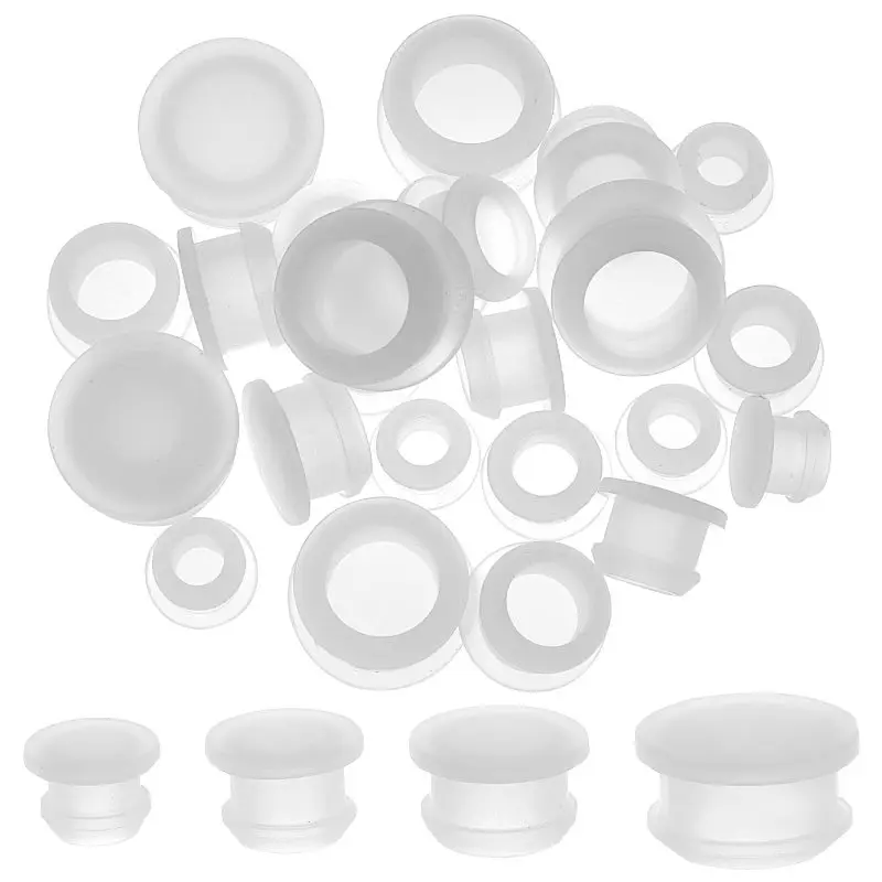 4 Sizes Silicone Stoppers For Salt and Pepper Shakers 1/2 15/32 23/64 11/16 Inch Salt Plug Stopper Replacement Bottle Caps 24Pcs