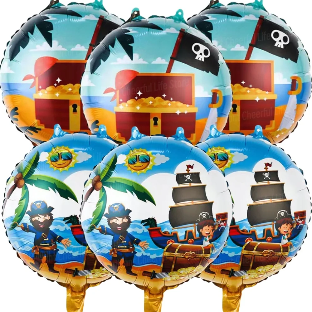 Ballon-Set mit Piratenmotiv für Kindergeburtstag, Party-Dekoration, luftgefüllte Globos, Babyparty, Gastgeschenk, Halloween-Partyzubehör