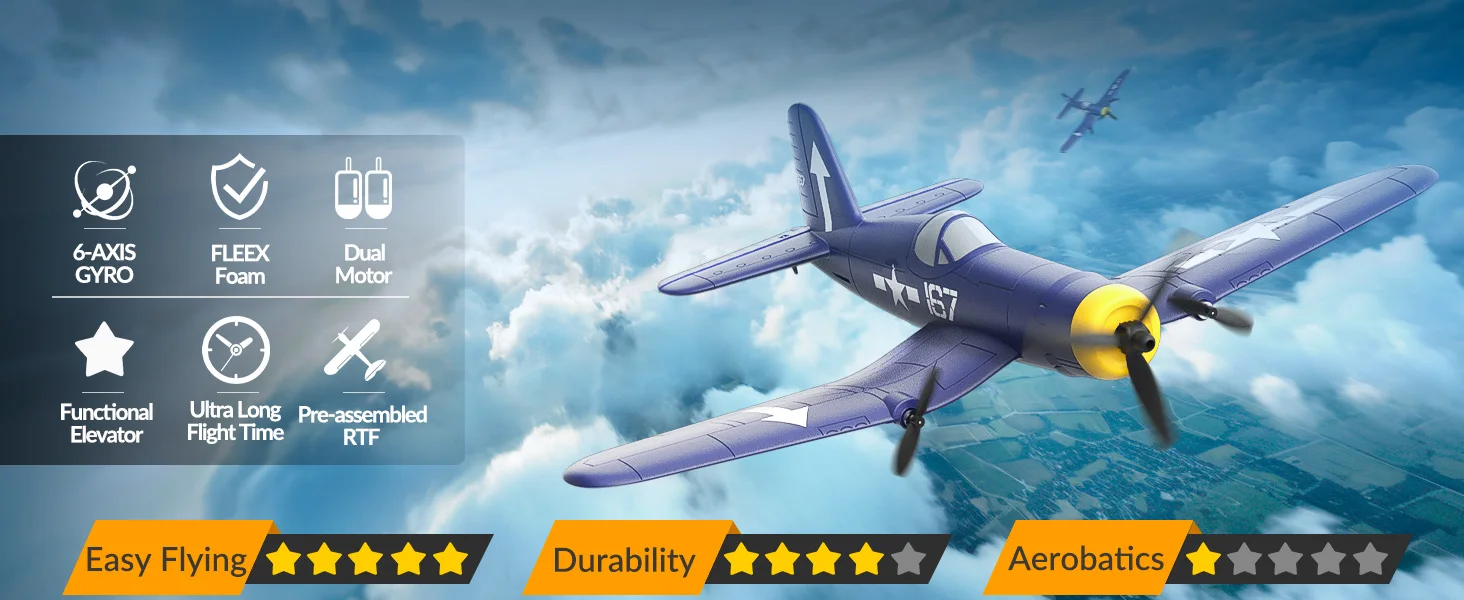 Volantexrc f4u corsair rc flygplan jaktplan epp skumglidflygplan_voghion.com