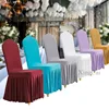 1Pcs Elastic Spandex Universal Chair Cover Skirt Cloth For Hotel Home Modern Wedding Birthday Party Event Dining Seat Decoration 1