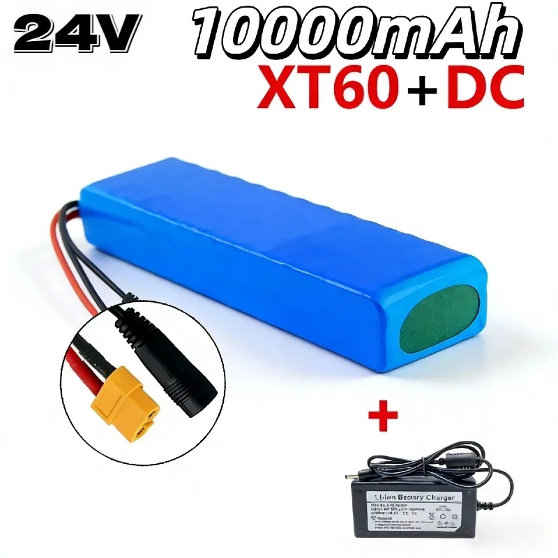 Pack de batteries au lithium rechargeables 24V 10Ah + chargeur – Accessoire d'alimentation stable pour scooter 250W/350W, durable 1 Pack de batteries au lithium rechargeables 24V 10Ah + chargeur – Accessoire d'alimentation stable pour scooter 250W/350W, durable 1