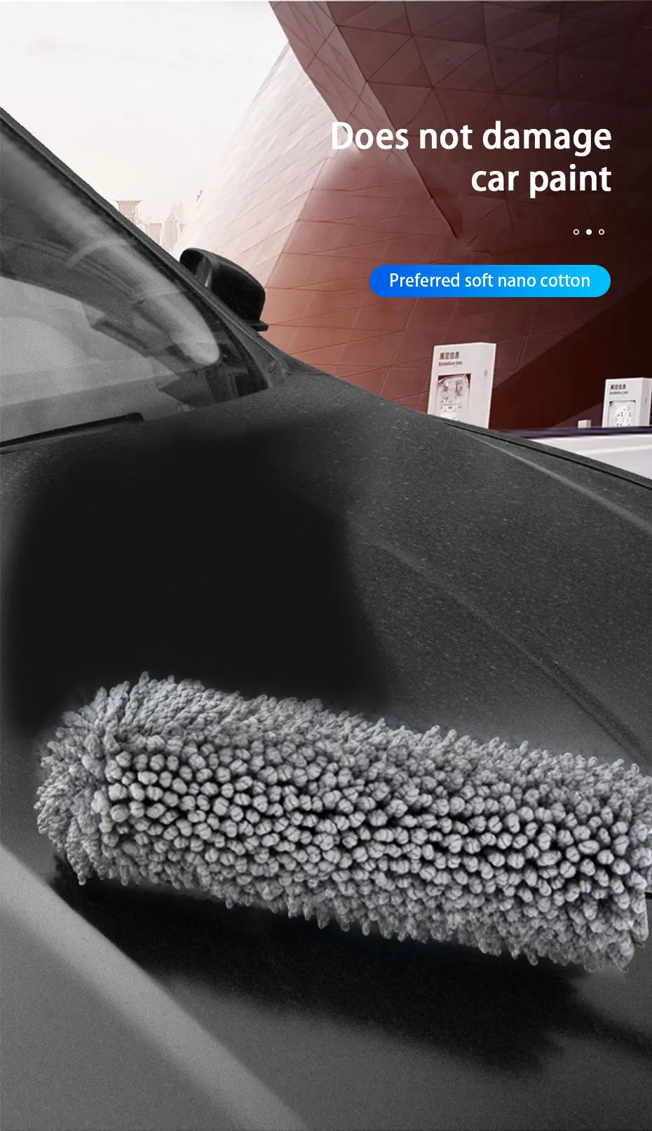 SEAMETAL Auto Waschen Pinsel Mikrofaser Reifen Wäscher Multifunktionale Teleskop Rad Pinsel Stamm Staub Entferner Auto Reinigung Werkzeuge – Detail 3