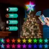 Christmas Tree Topper Star Light Decor 16 Color Changing Remote Controller Multicolor LED Christmas Star USB Powered Xmas Gift 2