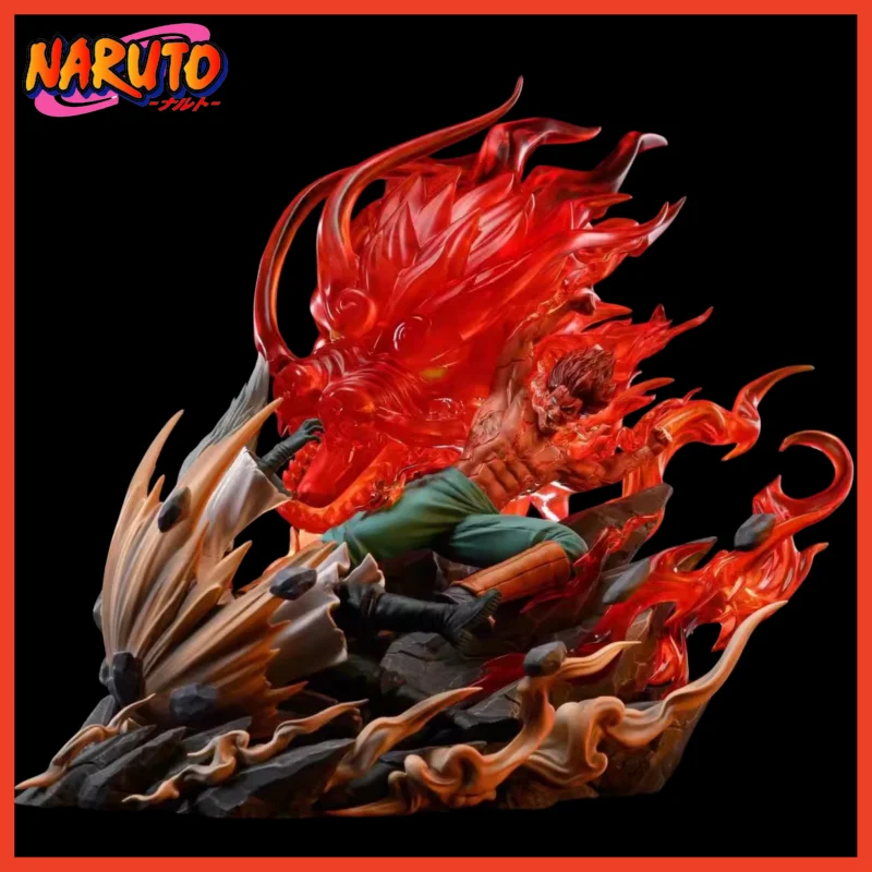 

28cm Anime Naruto Figures Gk Naruto Figurine With Lights Night Guy Action Figures Pvc Collection Statue Model Birthday Toys Gift