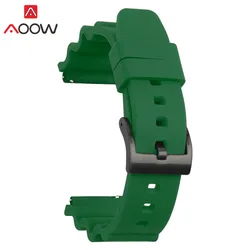 Silicone Sport Waterproof Diving Watch Band - Quick Release Rubber Strap, 20mm/22mm - 22mm (Green black)