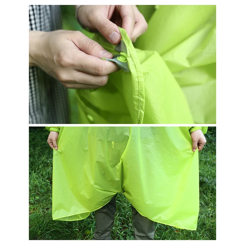 Ultralight Rain Poncho Raincoat Waterproof Adult Raincoat 15D Nylon Outdoor Camping Equipment 130*80cm For Hiking Fishing