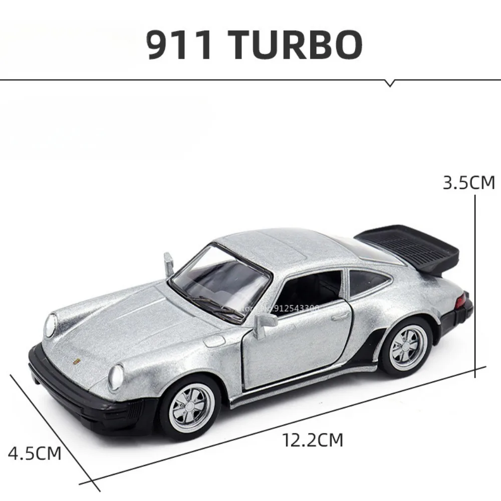 1/36 Scale Porsche 911 Turbo Toy Car Model Alloy Diecast Retro Racing with Pull Back Scale Model Car Toy for Boy Gift Collection 6