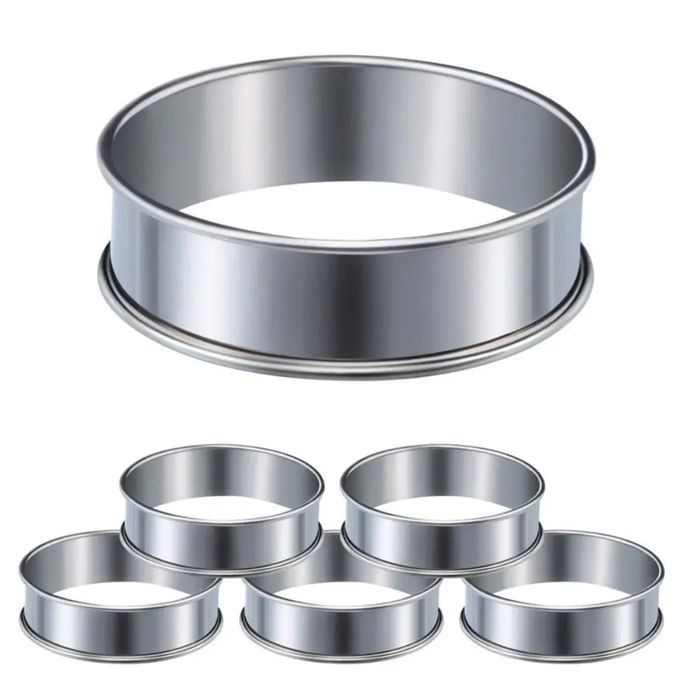 Stainless Steel Baking Circle Double Rolled Cookie Molds Circle Egg Ring Cooking Rings 10cm 8cm Brioche Molds Biscuit Pastry baking mold,cookie mould