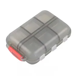 Compact Travel Pill Organizer - Moisture-Proof Portable Medicine and Vitamin Holder (12 squares Grey)
