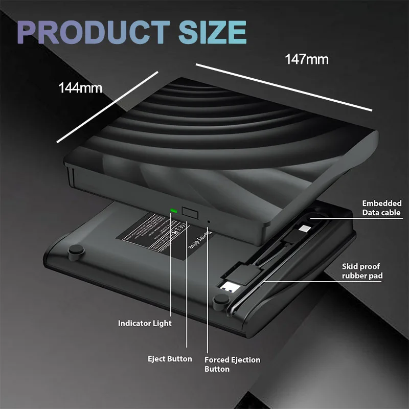 외장 블루레이 광학 드라이브, USB 3.0, 휴대용 3D BD-Combo, CD DVD 플레이어, 노트북 PC 컴퓨터 노트북용 버너