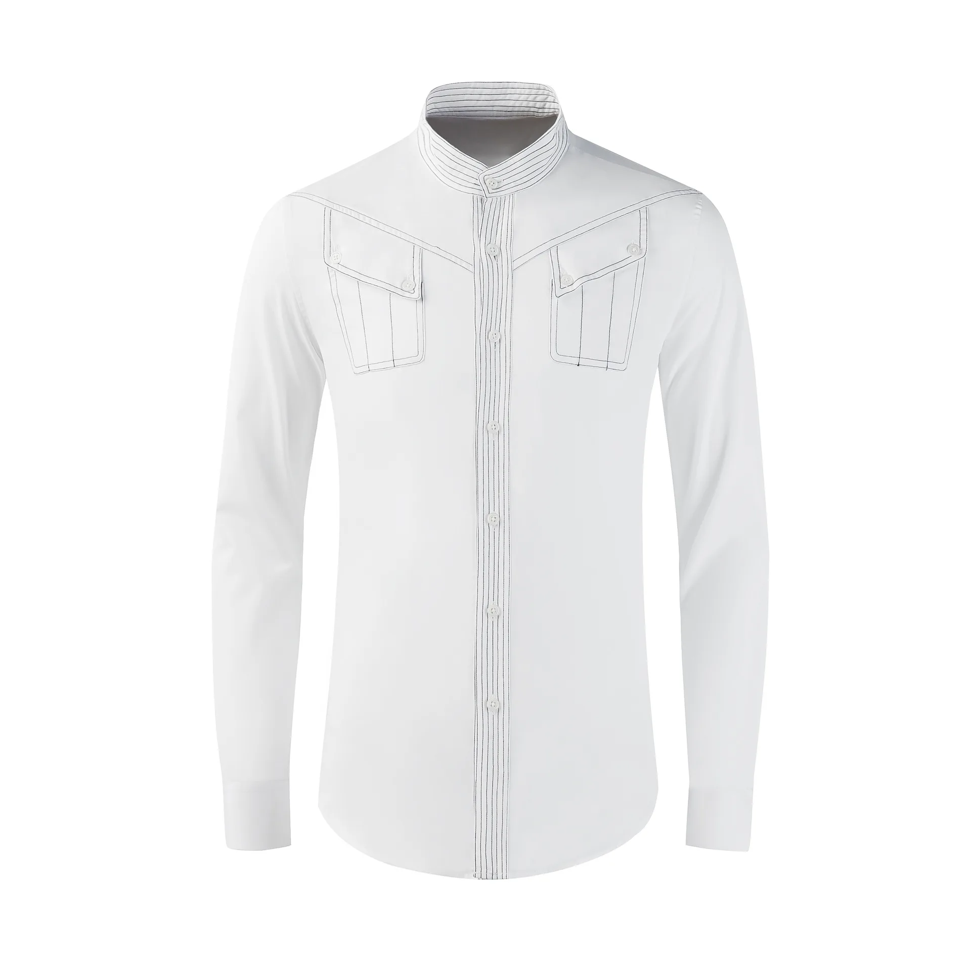 High Quality Luxury Jewelry Wholesale Men Long Sleeve Outdoor Shirt Male New Fashion Casual Hunting Shirtgood