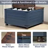 Farmhouse Coffee Table with Hidden Storage, Gallon Square Center Table for Living Room, Rustic Wood Cocktail Tables 5