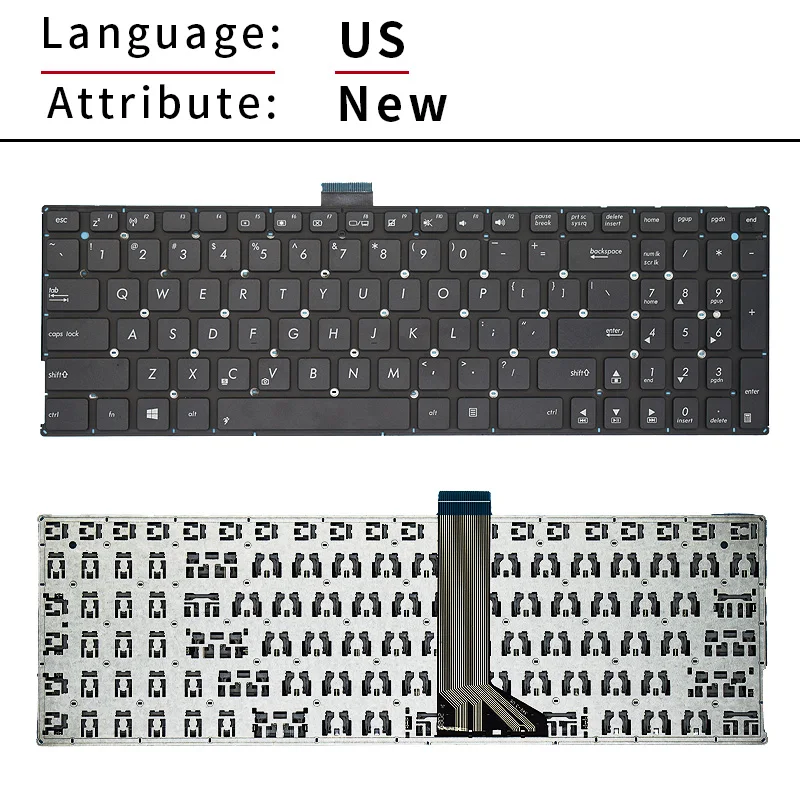Teclado Original do Portátil do Russo sp br dos Eua Asus X555l A555y R557l R556l Fl5600 W519l Vm510l Vm590l X553m W509l R565l X503m - Imagem 3