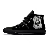 Hot Grim Reaper Death Skull Poker Skeleton Horror Casual Cloth Shoes High Top Lightweight Breathable 3D Print Men Women Sneakers 2