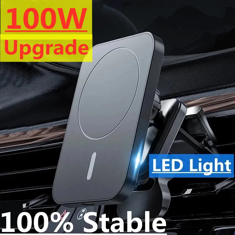 100w Car Wireless Charger Air Vent Stand Iphone 14 13 12 Pro