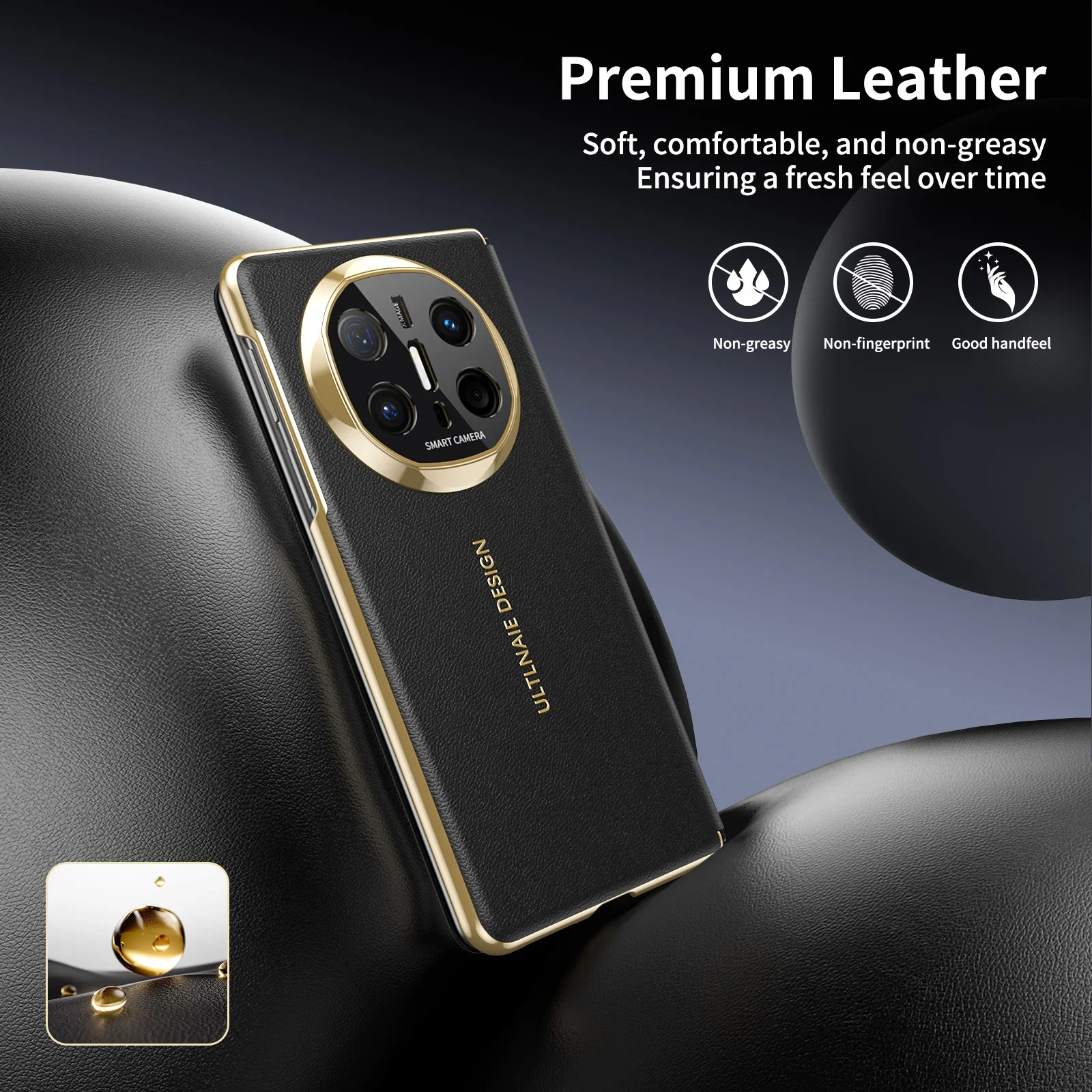 Luxury Electroplated Matte Magnetic Flip Leather Case with Intelligent Window - Full Protective Cover