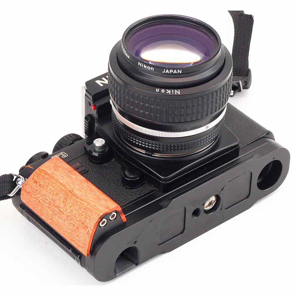 F3 Quick Release L Plate Camera Wooden Handle Wood Grip Arca Swiss