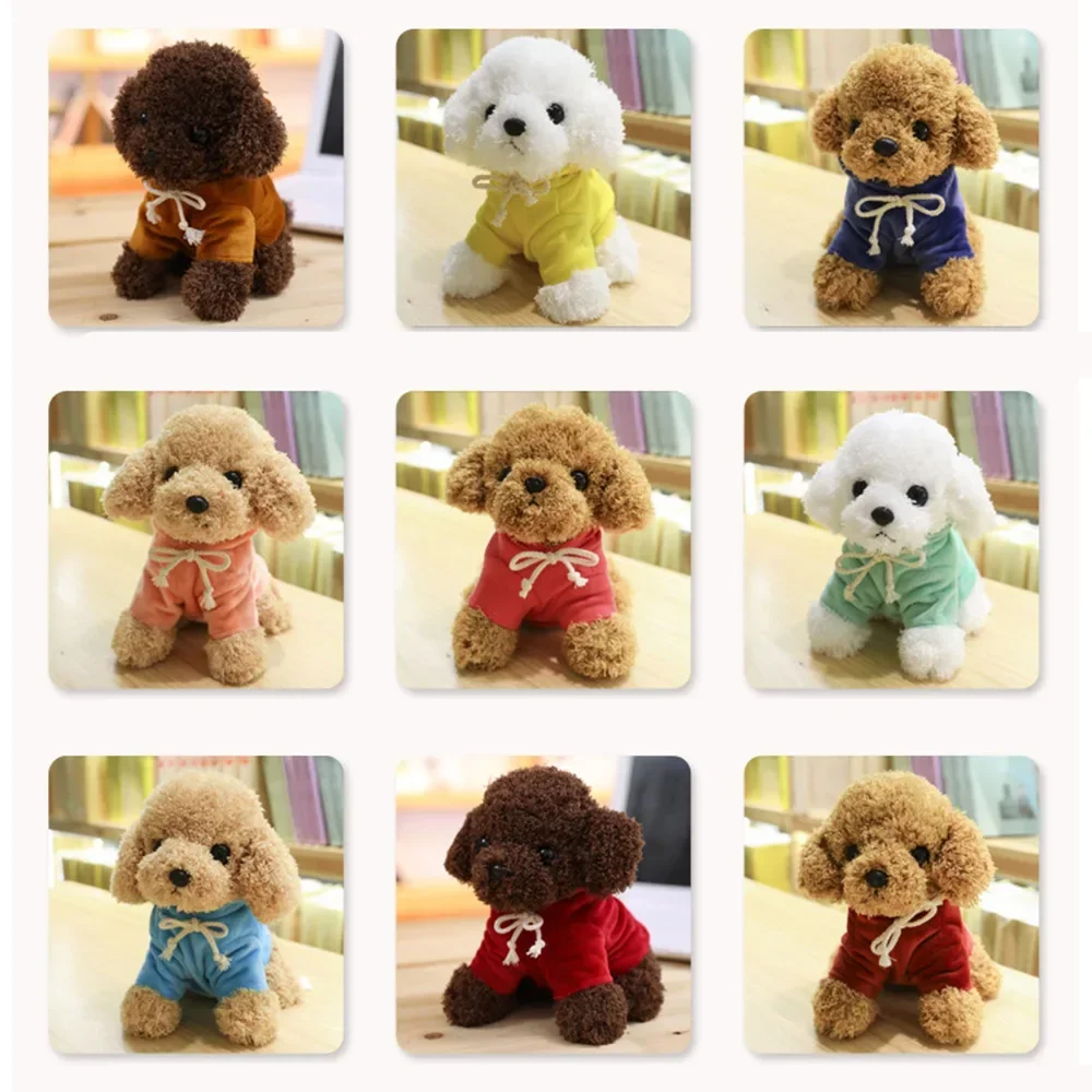 20cm/25cm Imitation Teddy Dog Plush Stuffed Doll Cute Poodle Stuffed Toy Cloth Doll Plush Dog Baby Stuffed Animals Kawaii Plush