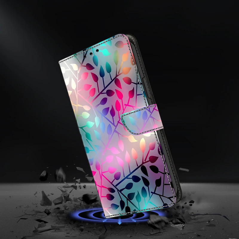 Elegant Flip Leather Wallet Case with 3D Flower Pattern for Motorola - Multiple Year Compatibility