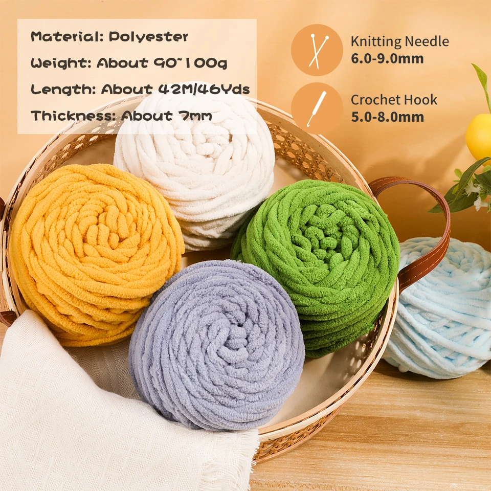 KRABALL 7mm Ice Bar Thread Scarf Hat Sweater Knitting DIY Handmade Craft Accessories Tools
