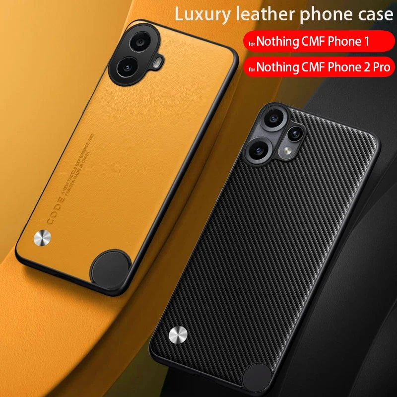 Luxury Fiber Texture PU-Leather Shockproof Phone Case Cover