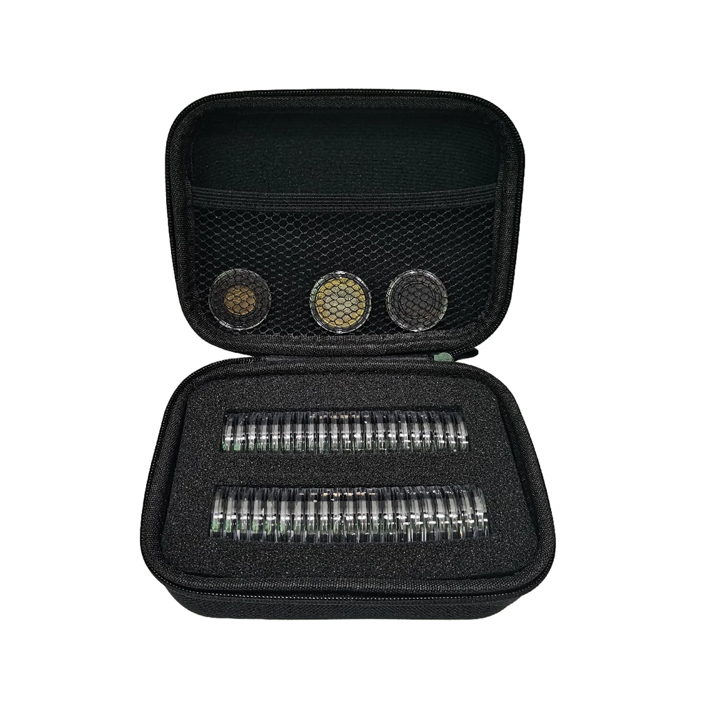 17/20/25/27mm 검은 가스켓과 동전 홀더 주최자 컬렉션 용품에 대 한 저장 가방과 42Pcs 30mm 동전 캡슐 케이스