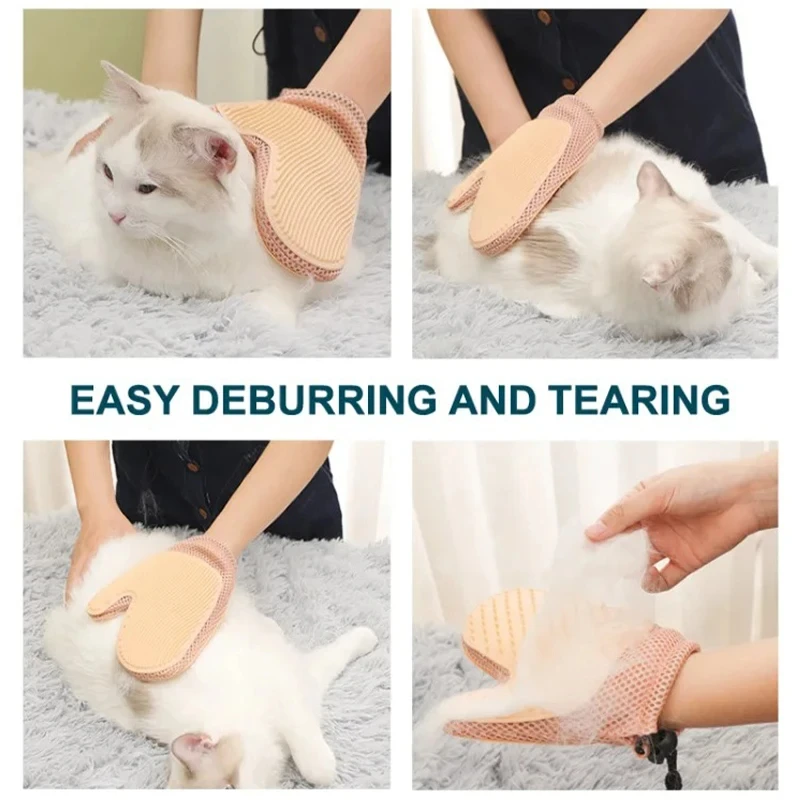 Pet hair removal massager gloves flexible combs for long and short hair dogs and cats pet removal brush gloves pet grooming gloves pet hair remover gloves