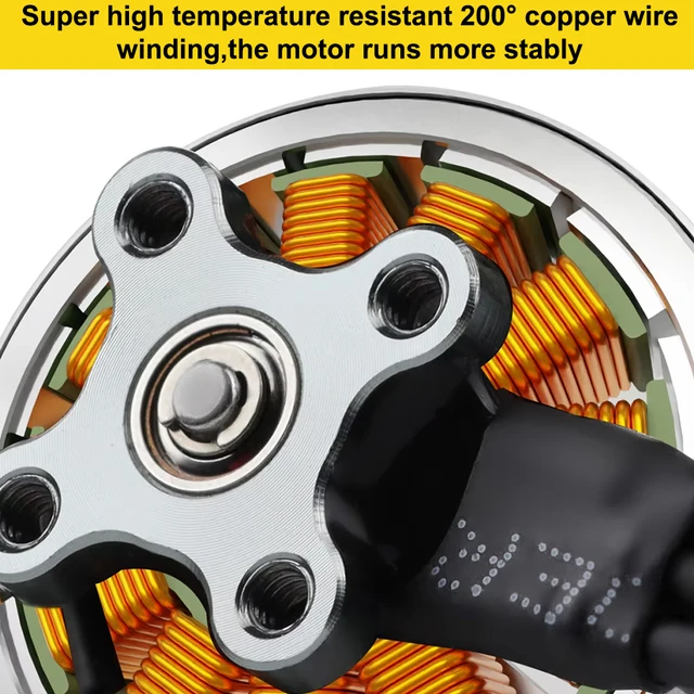 HGLRC SPECTER 1404 2750KV 4-6S Brushless Motor Compatible 2-4inch Propeller for FPV 2inch Cinewhoop 4inch Toothpick Drones 3