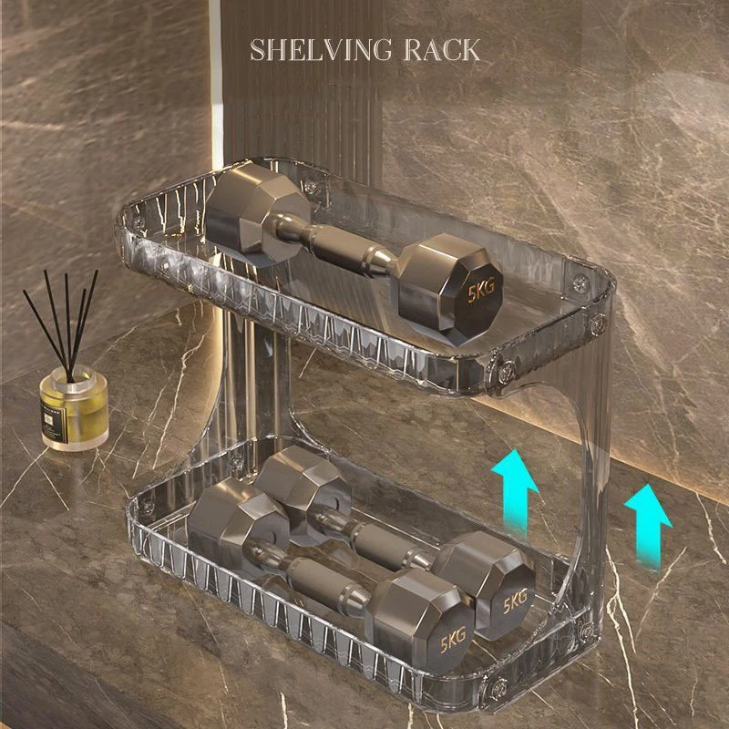Double Layer Bathroom Storage Rack Cosmetics Storage Box