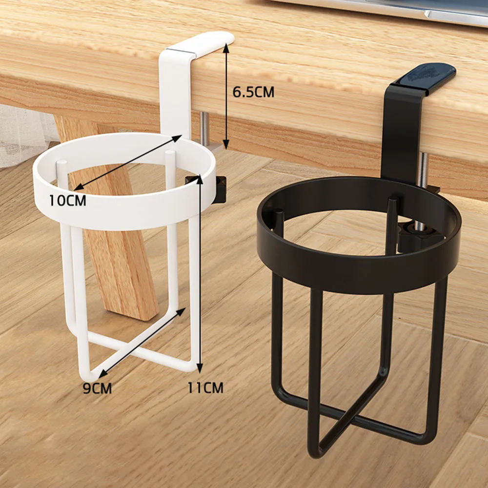 Cup Holder Table Side Water Cup Storage Rack Wrought Iron Ins Style Hanging Holder Office Dormitory Desk Storage Rack