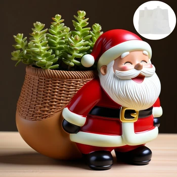Santa Claus Resin Mold for Flowerpots & Candles 1