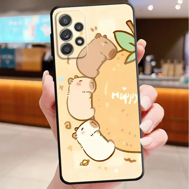 Adorable Cartoon Capybara Silicone Phone Case