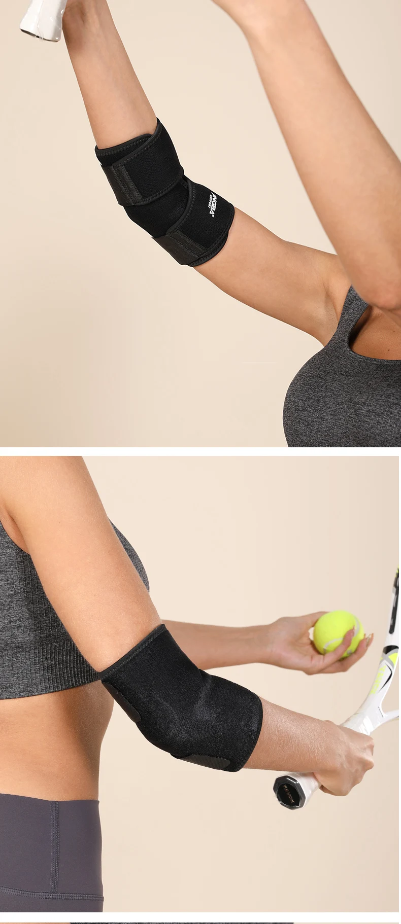 1-teilige verstellbare Ellenbogenstütze aus Neopren – bequemer Sport-Fitness-Schutz für Männer und Frauen – Detail 7